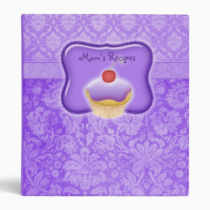 Recipe Photo Binder Purple Cupcake