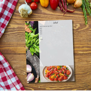 Recipe photo cookbook page insert