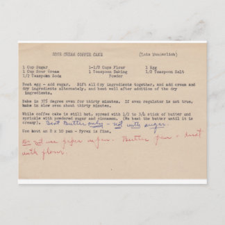 Recipe Post Card