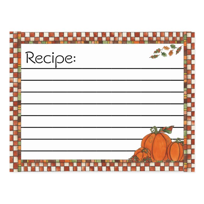 Recipe Post Cards