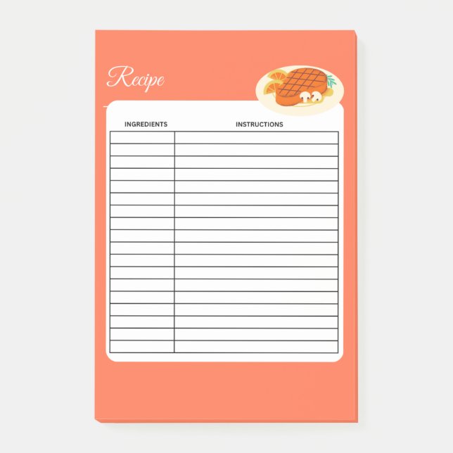 RECIPE POST-IT NOTES (Front)