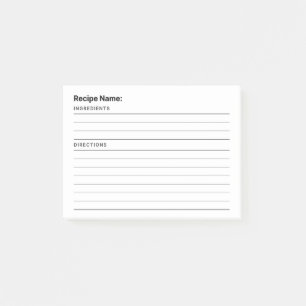 Recipe Post-it Notes