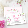 Recipe Request for Bride Pink Wildflower Enclosure Card
