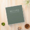 Recipe Ring Binder | Minimal Elegant Green Recipes