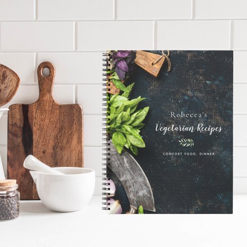 Recipe Rustic cookbook vegitarian home cooking Notebook