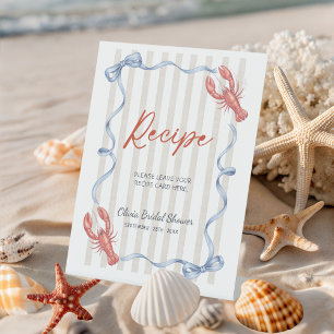 Recipe She’s a Catch Coastal Bridal Shower Pedestal Sign