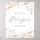 Recipe Sign, Recipe Poster, Share your recipes