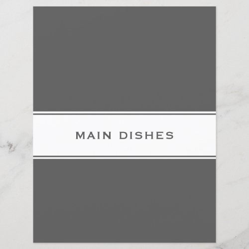 Recipe Subject Divider  Main Dish  Gray  White