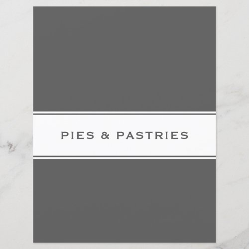 Recipe Subject Divider  Pie Pastry  Gray  White