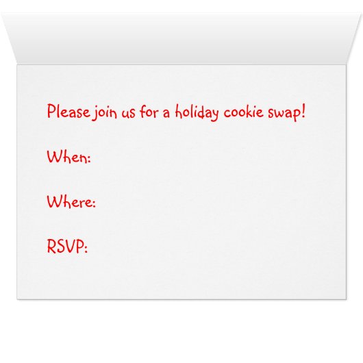 Recipe Swap Invitation (Inside Horizontal (Bottom))