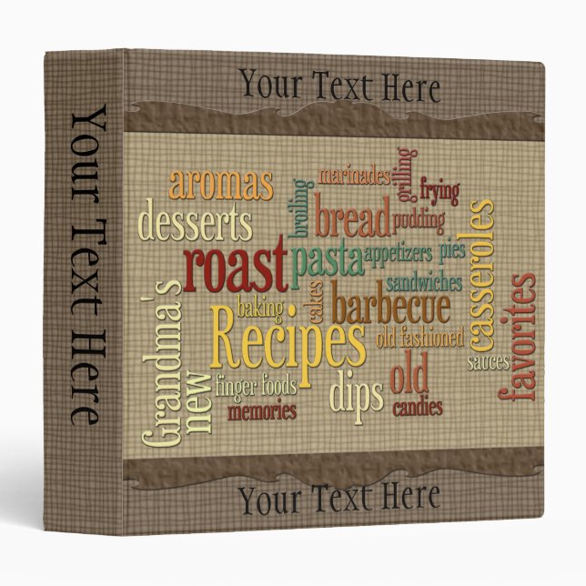 Recipes 2 Album 1.5" Binder (Front/Spine)