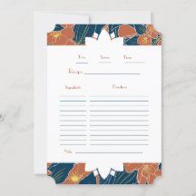 Recipes and Memories Autumnal Floral Flat Recipe