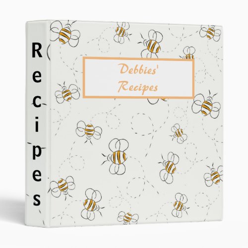 Recipes Busy Bees 3 Ring Binder