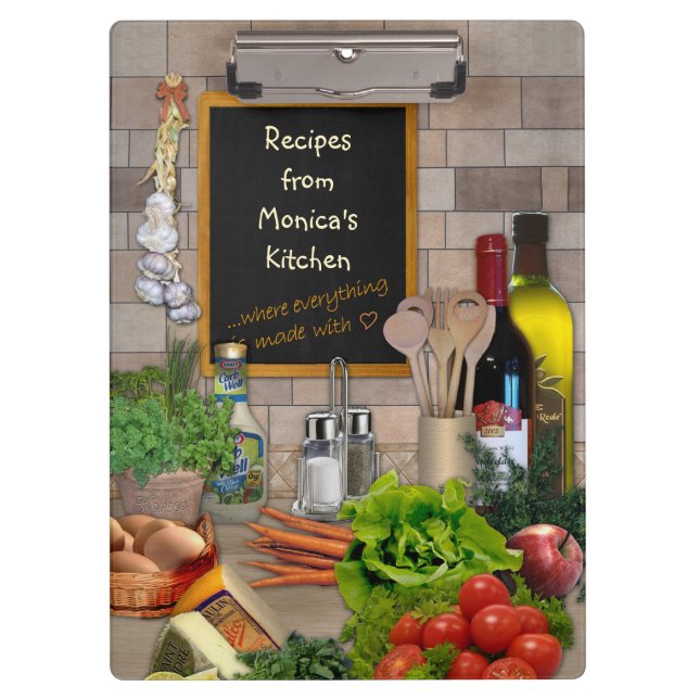 Recipes Clipboard with your Name (Front)