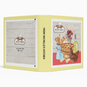 Recipes Custom Country Kitchen Personalized 3 Ring Binder