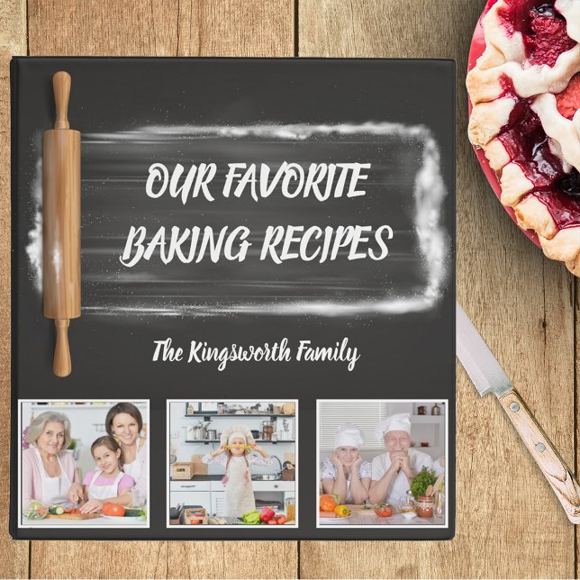 Recipes Family favorite baking personalized photo 3 Ring Binder (Creator Uploaded)