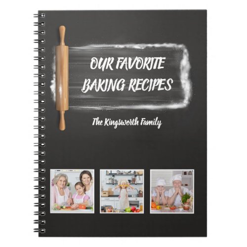 Recipes Family favorite baking personalized photo Notebook