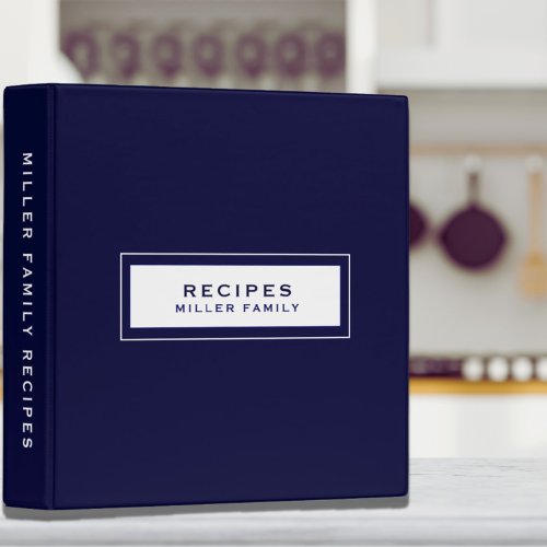 Recipes  Family Name  Navy Recipe Binder