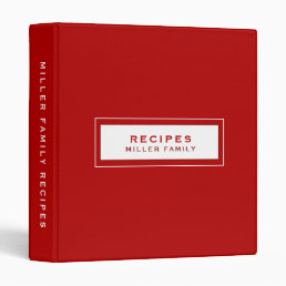 Recipes | Family Name | Red &amp; White Recipe Binder