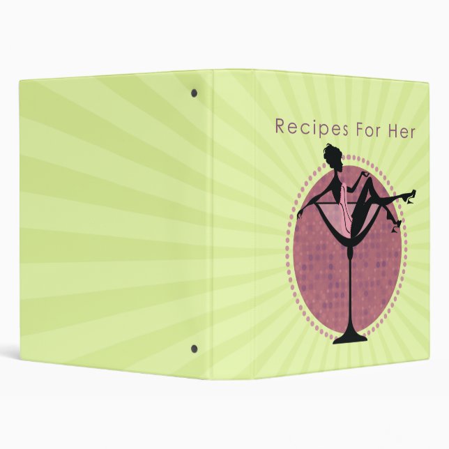 Recipes For Her Recipe Book Binder Cookbook (Background)