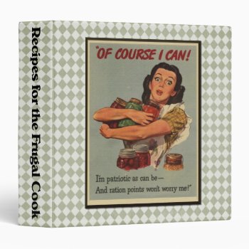 Recipes For The Frugal Cook Binder by cowboyannie at Zazzle