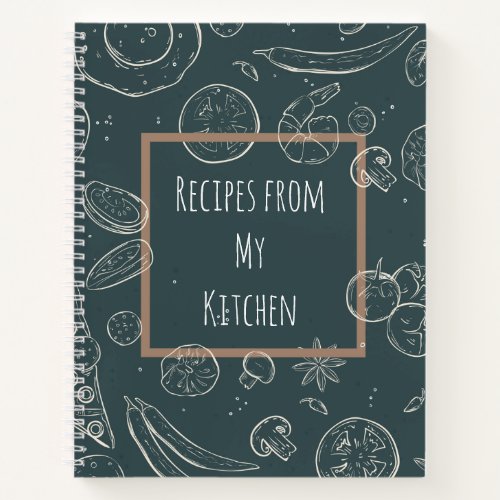 Recipes from My Kitchen Journal Spiral Notebook
