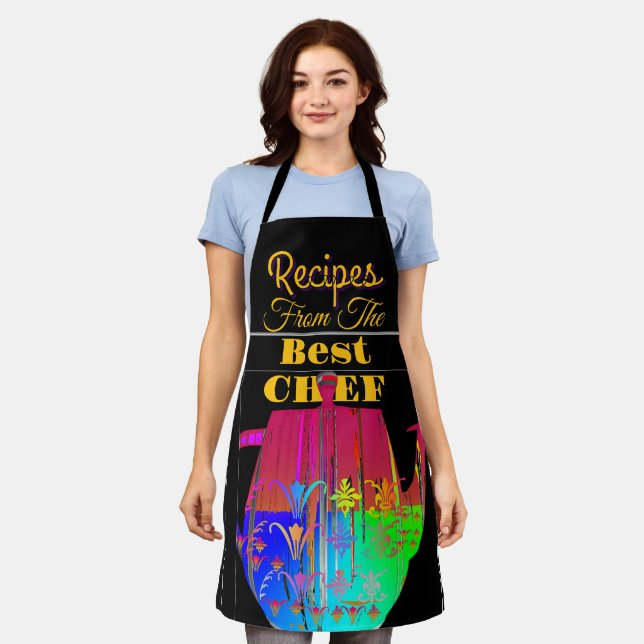 Recipes From The Best Chef Coffee Pot Black  Apron (Worn)