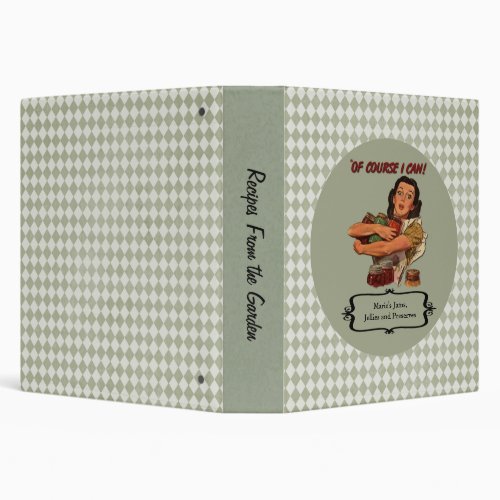 Recipes From the Garden Custom Personalized 3 Ring Binder