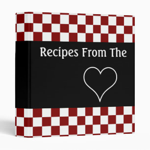 Recipes From The Heart Checkerboard Cookbook 3 Ring Binder