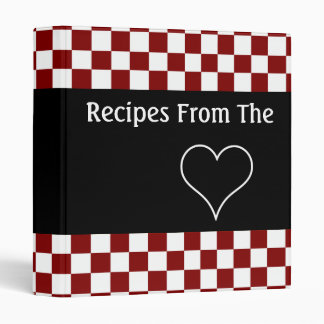 Recipes From The Heart Checkerboard Cookbook 3 Ring Binder
