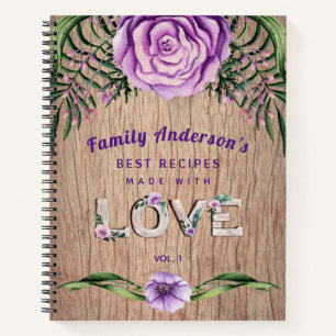 RECIPES - Gift For Family Grandma Mother Custom Notebook