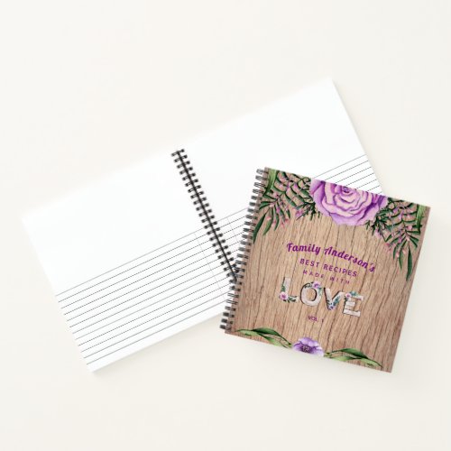 RECIPES _ Gift For Family Grandma Mother Custom Notebook