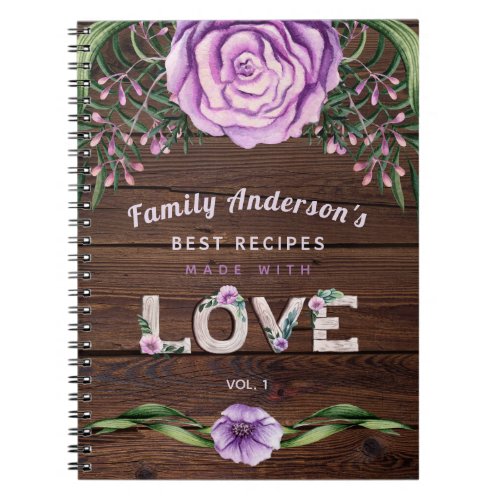 RECIPES _ Gift For Family Grandma Mother Custom Notebook