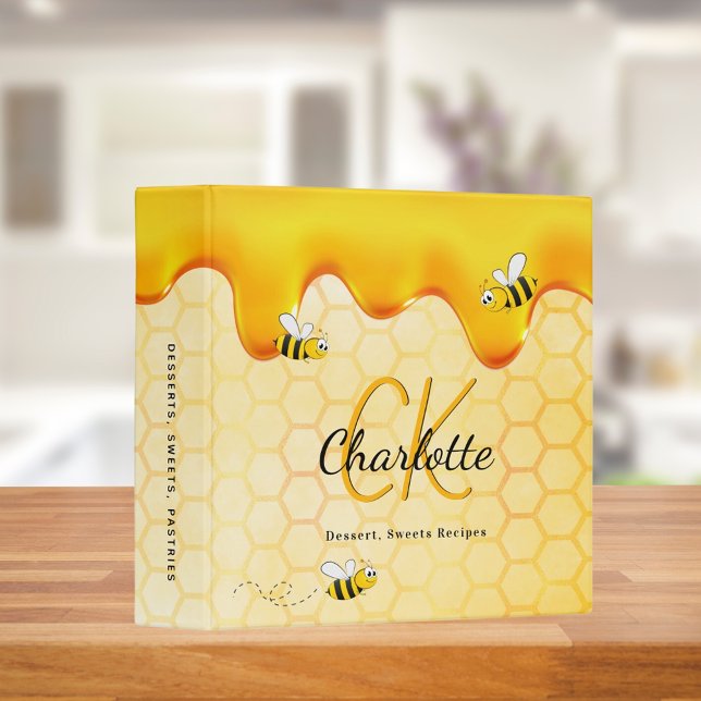 Recipes happy bumble bees honeycomb sweet honey 3 ring binder (Creator Uploaded)