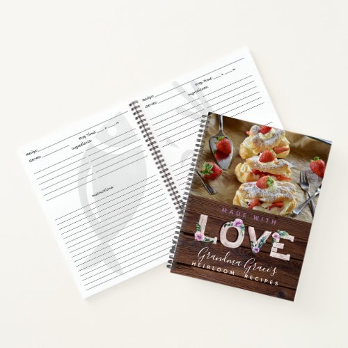 RECIPES _ Keepsake Gift Grandma Grandmother Notebook