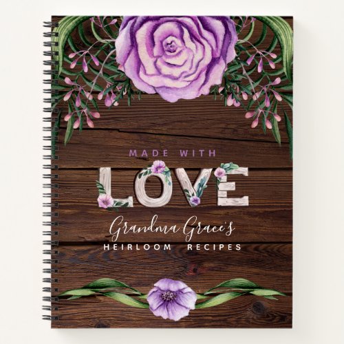 RECIPES _ Keepsake Gift Grandma Grandmother Notebook