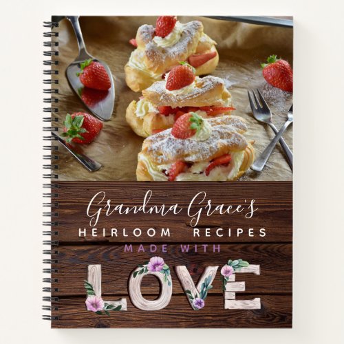 RECIPES _ Keepsake Gift Grandma Grandmother Notebook