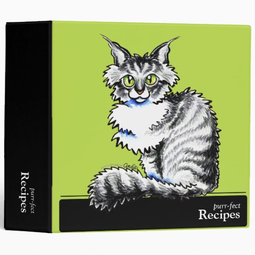 Recipes Maine Coon Cat Off_Leash Artâ Cooking Binder