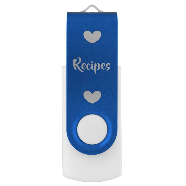 Recipes USB by dalDesignNZ Flash Drive (Back (Vertical))