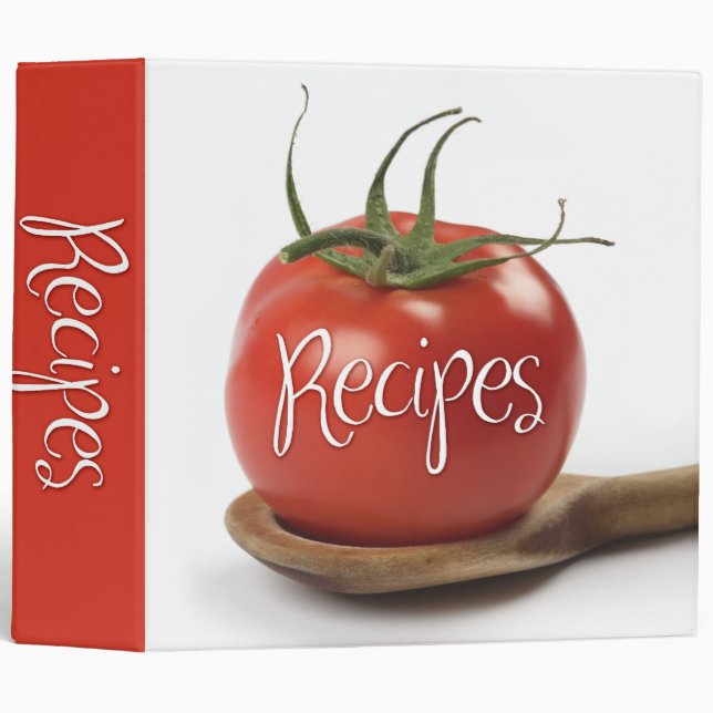 recipes (wooden spoon) binder (Front/Spine)