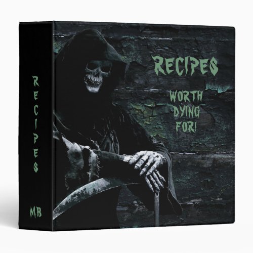 Recipes Worth Dying For Grim Reaper 3 Ring Binder