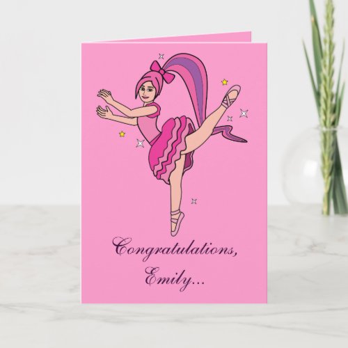 Recital Congratulations Name Customizable Card