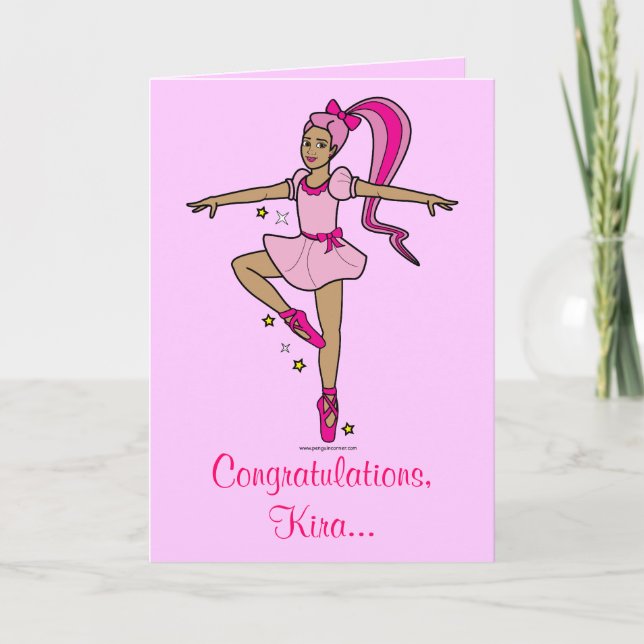 Recital Congratulations Name Customizable Card (Front)