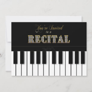 RECITAL - YOU'RE INVITED - INVITATION - PIANO