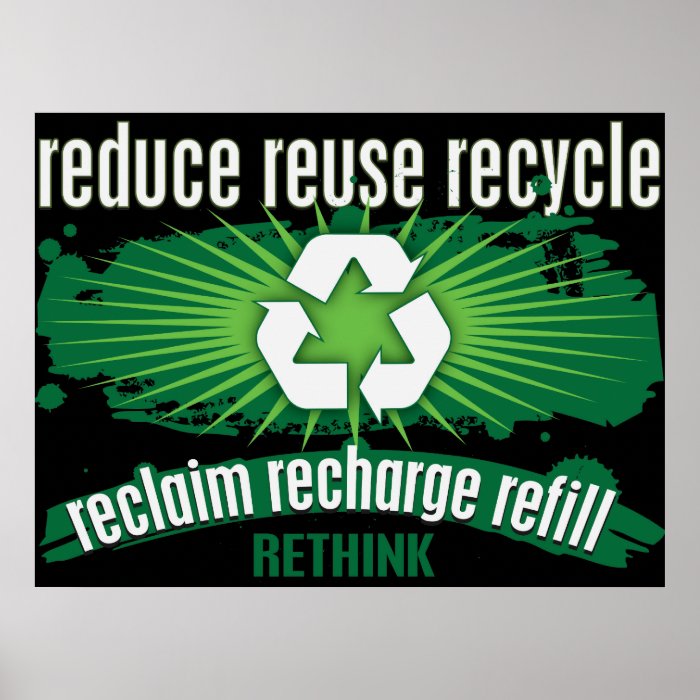 Reclaim, Recharge and Recycle Posters