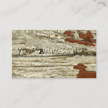 Reclaimed Barn Wood Texture Peeling Paint Shabby Business Card by camcguire at Zazzle