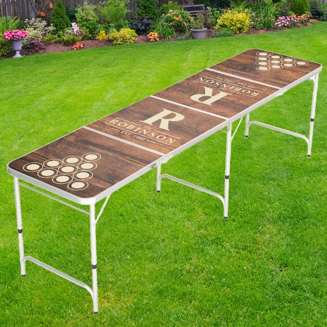 Reclaimed Wood Family Name & Initial Beer Pong Table (Creator Uploaded)