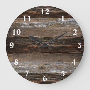 Reclaimed Wood Rustic Barn Board Vintage Wood Large Clock