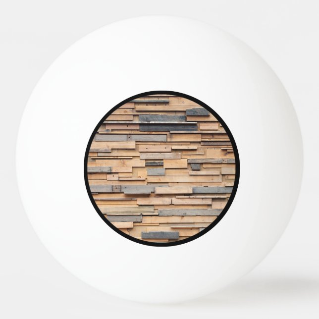 Reclaimed Wood, Sustainable Material Ping-Pong Ball (Back)