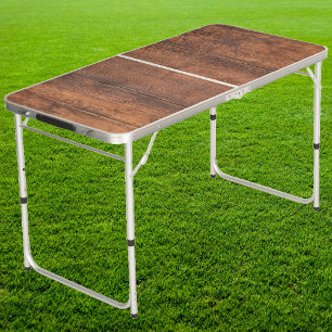 Reclaimed Wood Tailgate Beer Pong Table